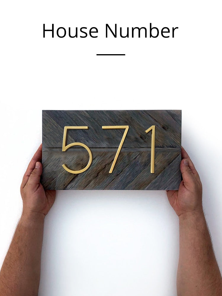 Modern Gold House Numbers