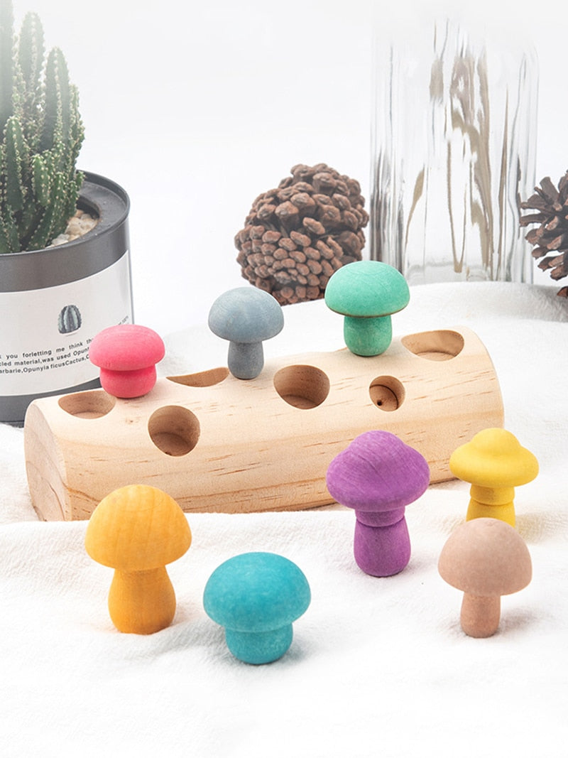 Wooden Mushroom Toy