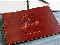 Thumbnail for Personalized Wood Wedding Guest Book