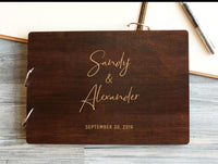 Thumbnail for Personalized Wood Wedding Guest Book