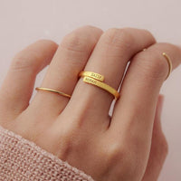 Thumbnail for Custom Gold Name Ring
