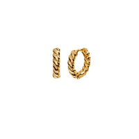 Thumbnail for Twist Gold Hoop Earrings