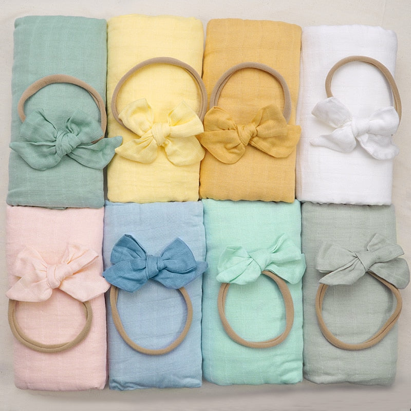 Swaddle and Matching Bow