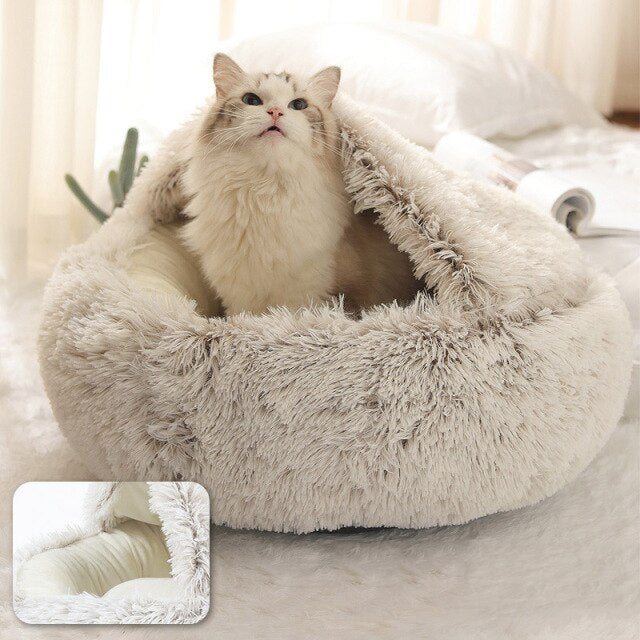 Cozy Plush Cat Bed