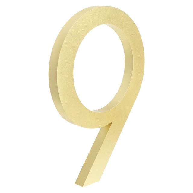 Gold House Number Sign