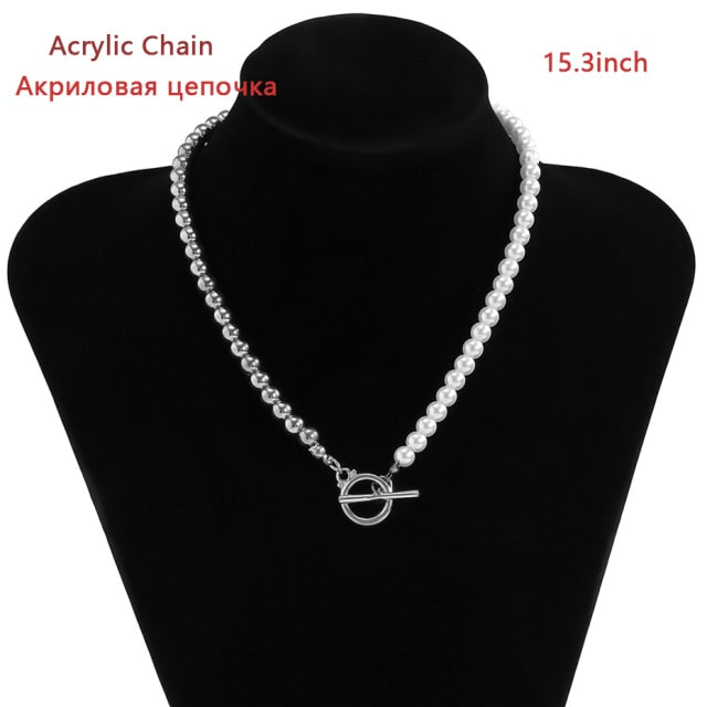 Pearl and Chain Trending Necklace