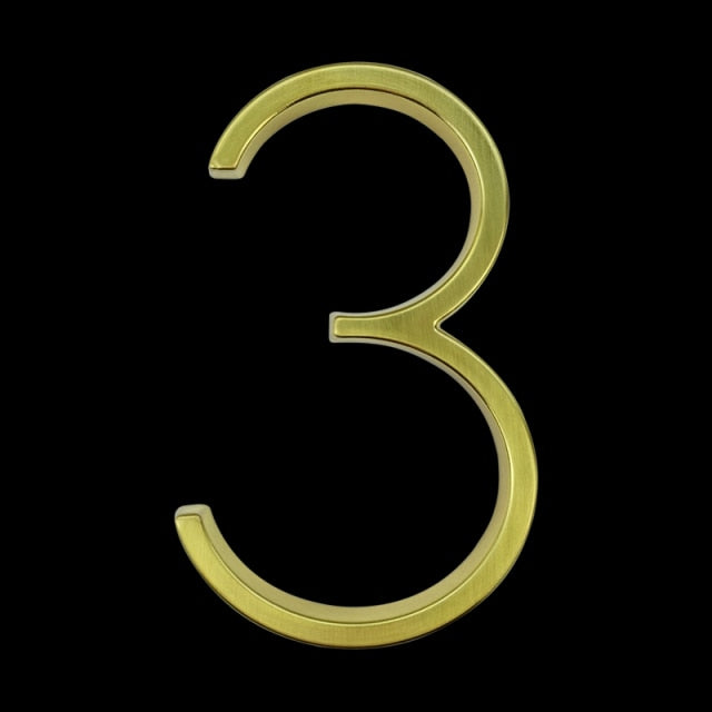 Modern Gold House Numbers