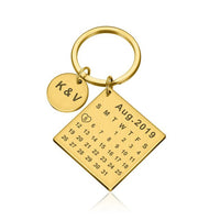 Thumbnail for Custom Gold Calendar Key Chain
